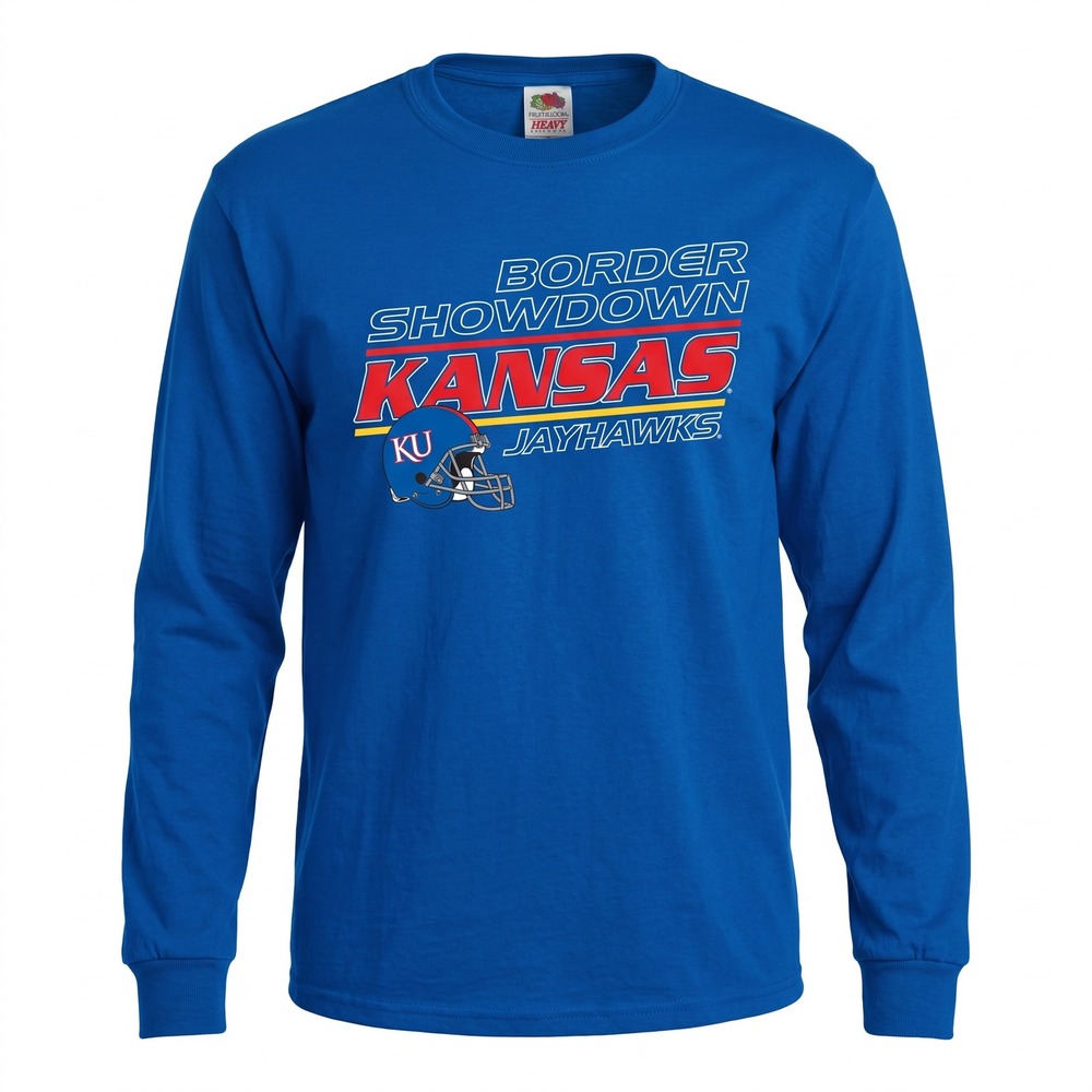Fruit of the Loom Kansas Jayhawks Mens 2XL Blue Border Showdown 2007